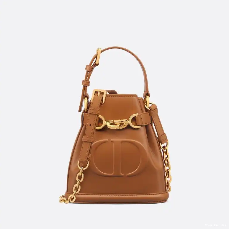 Bag Small Dior Brown Calfskin CD-Embossed C'est 0509